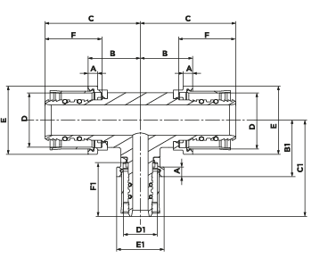 RACCORD EN TE REDUIT CENTRAL